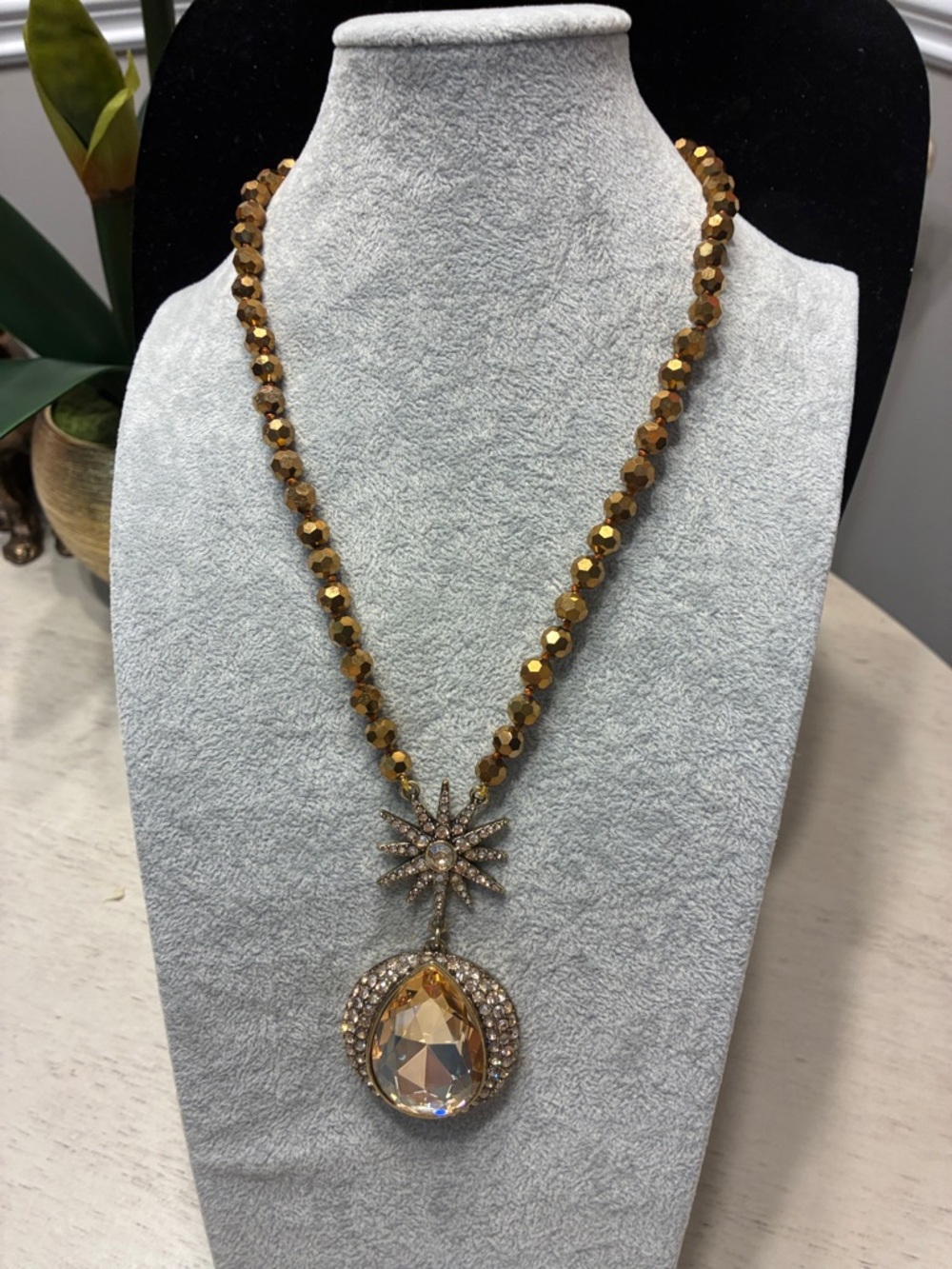 Gold Crystal Pendant Necklace - Timeless Women's Jewelry by Heidi Daus.